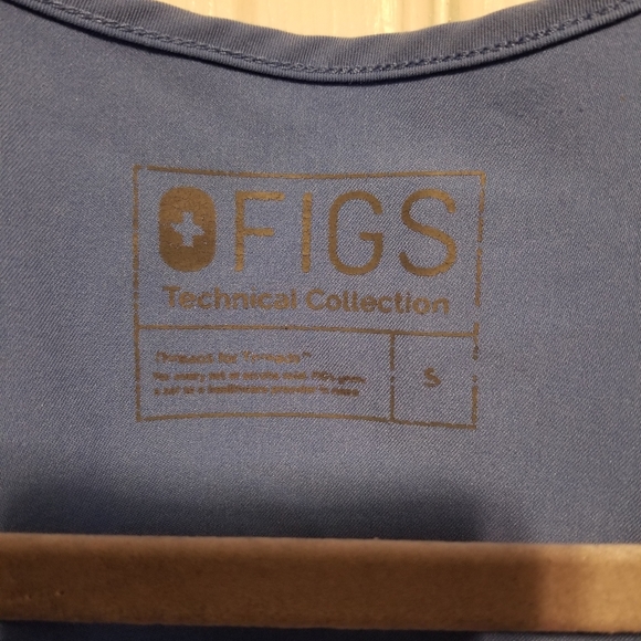 Figs Scrub Top Technical Collection Color Baby Blue Size S - Picture 3 of 5